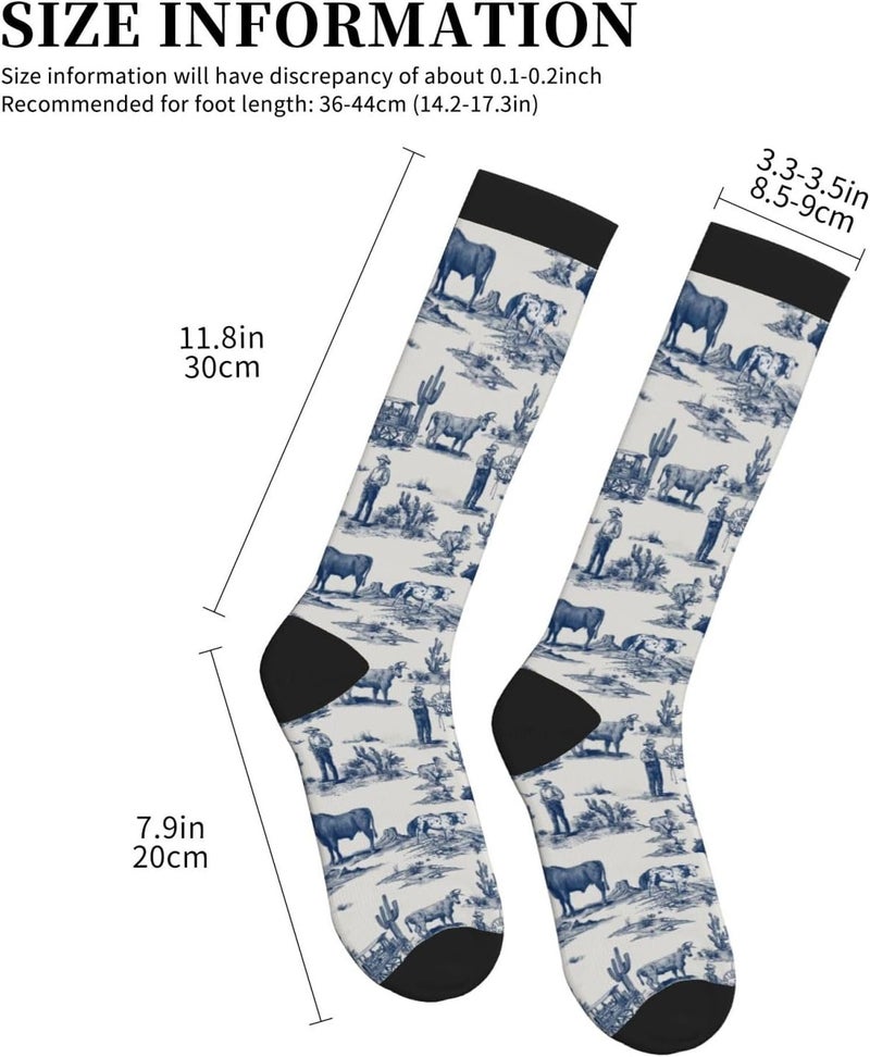 thmnj Compression Socks Knee High Support Socks for Women Men Circulation Stockings for Athletic Running Cycling Flying - Image 2
